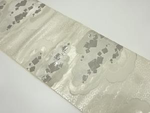 アンティーク　雲取りに色紙散らし模様織り出し袋帯（材料）